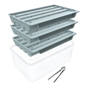 Ice Cube Trays, Hexagon Ice Trays with Lid, 32x3 PCS Ice Trays for Freezer